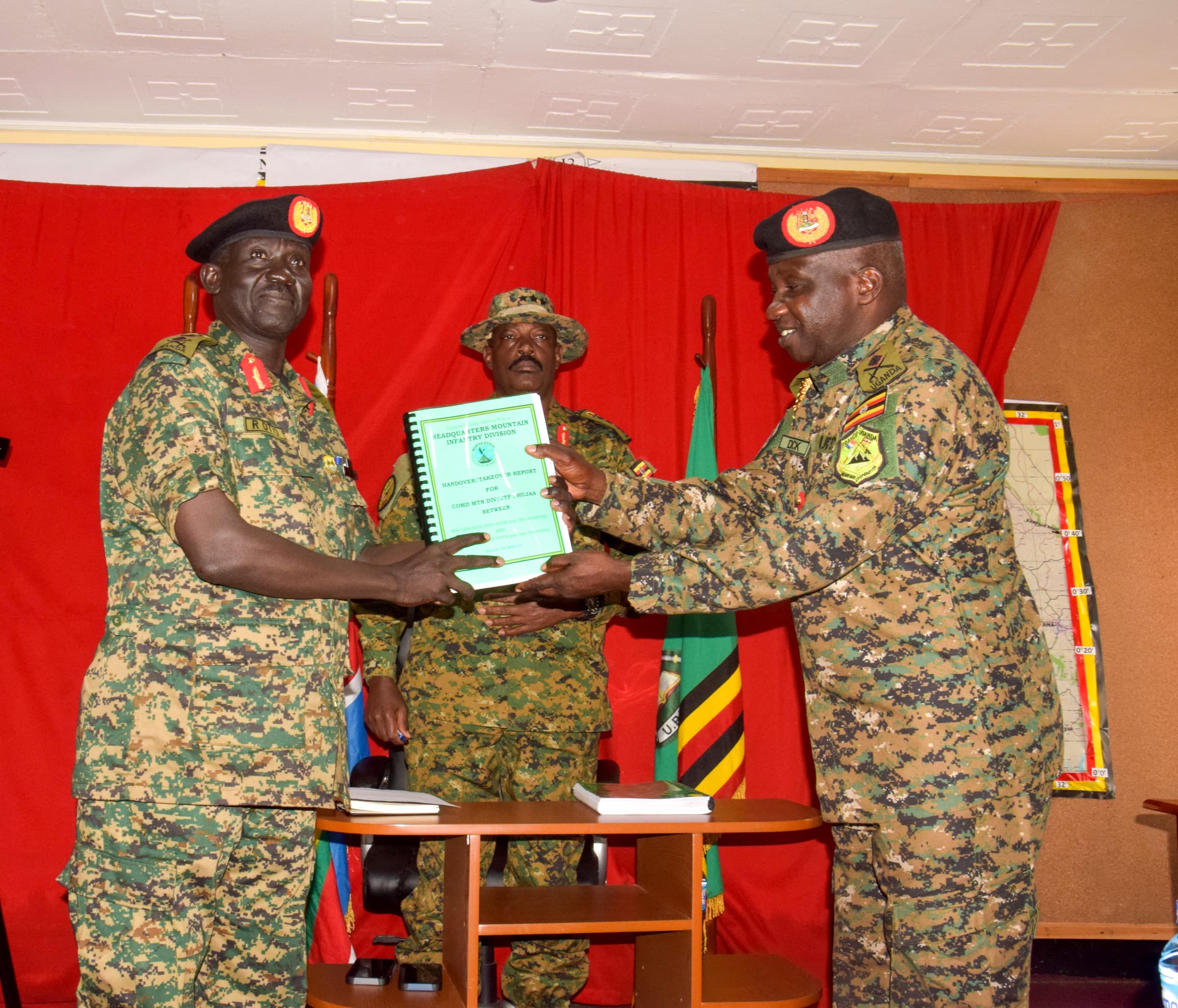 Maj Gen Olum hands over command to Maj Gen Otto
