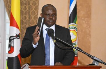 1-M7witnesses the swearing of the Auditor General CPA Edward Akol (1)