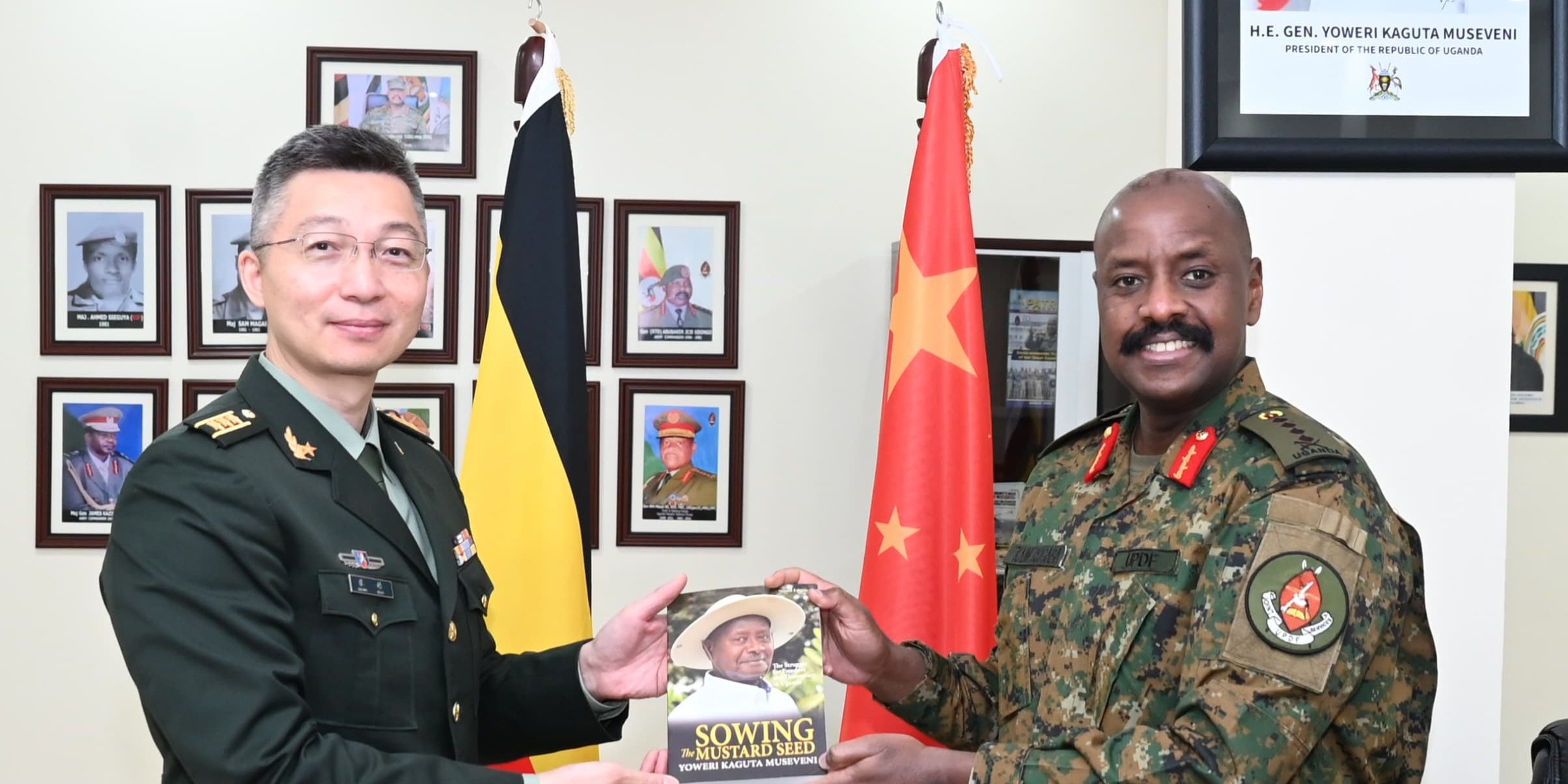 Gen Kainerugaba meets Chinese Defence Attaché