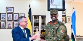 Belgium envoy with Gen Muhoozi