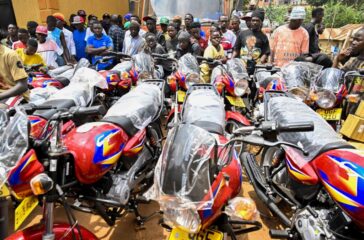 State House Comptroller hands over Boda Bodas to Kampala Ghetto Structure SACCOS (4