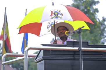 11- M7 at a rally after commissioning Kaguta building