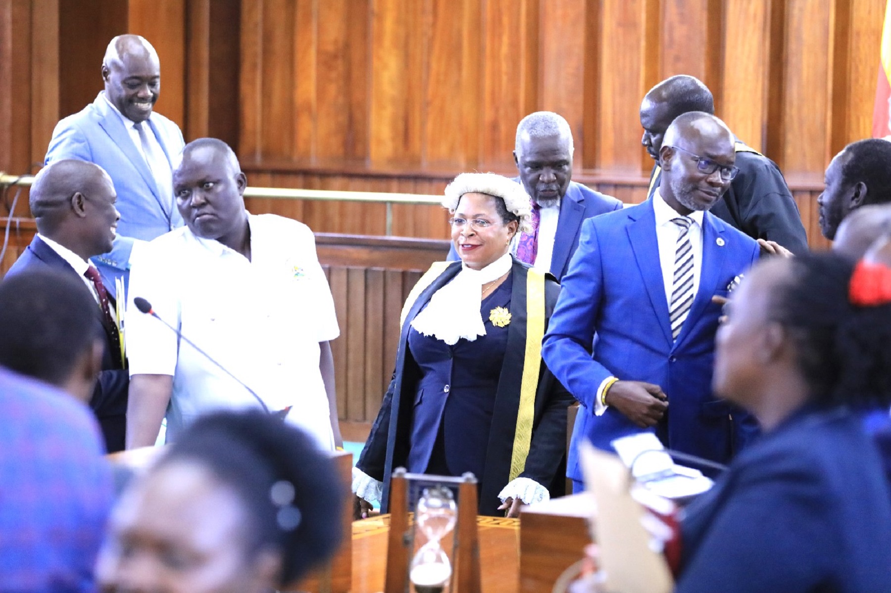 Speaker Anita Among exiting the Chamber after chairing the day's plenary session RESIZED Speaker Anita Among exiting the Chamber after chairing the day's plenary session RESIZED