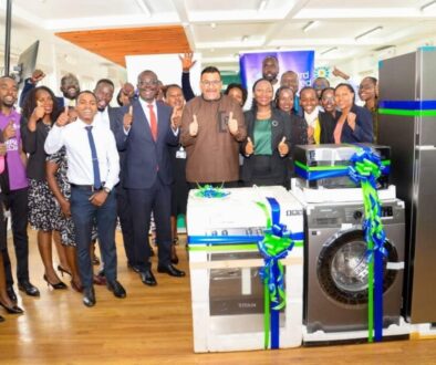 Group photo of Standard Chartered Staff led by the CEO Sanjay Rughani during the launch 2