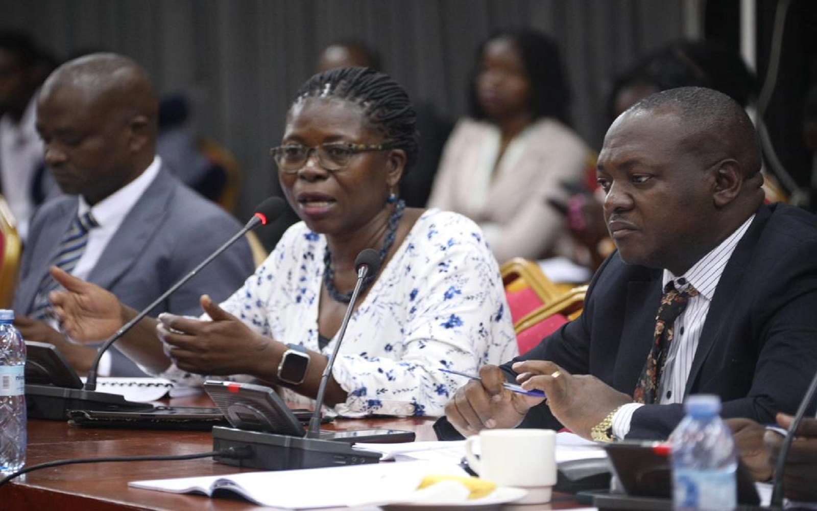 Hon. Nekesa (C) makes her point during the committee sitting Hon. Nekesa (C) makes her point during the committee sitting
