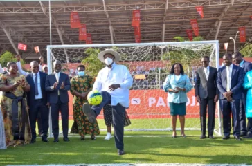 President-Museveni-kicks-the-ball-during-the-launch-of-CHAN-2024-at-Kololo-Kampala6