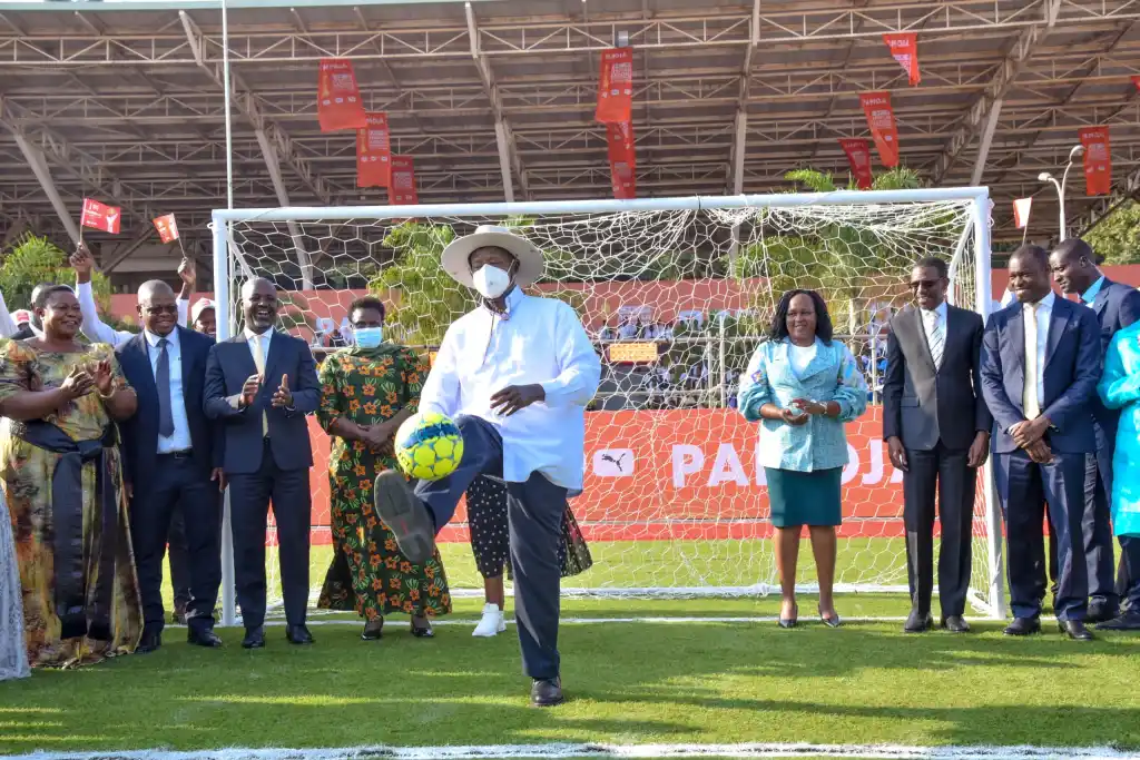President-Museveni-kicks-the-ball-during-the-launch-of-CHAN-2024-at-Kololo-Kampala6 President-Museveni-kicks-the-ball-during-the-launch-of-CHAN-2024-at-Kololo-Kampala6