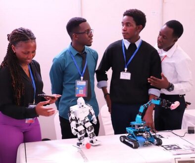 Students-showcase-their-robotic-designs-during-a-job-fair-in-Kampala-Uganda-on-Nov.-21-2024.