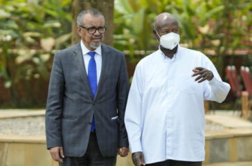 President Museveni meets WHO Director-General - Dr. Tedros Adhanom Ghebreyesu - Nakasero State Lodge - 01