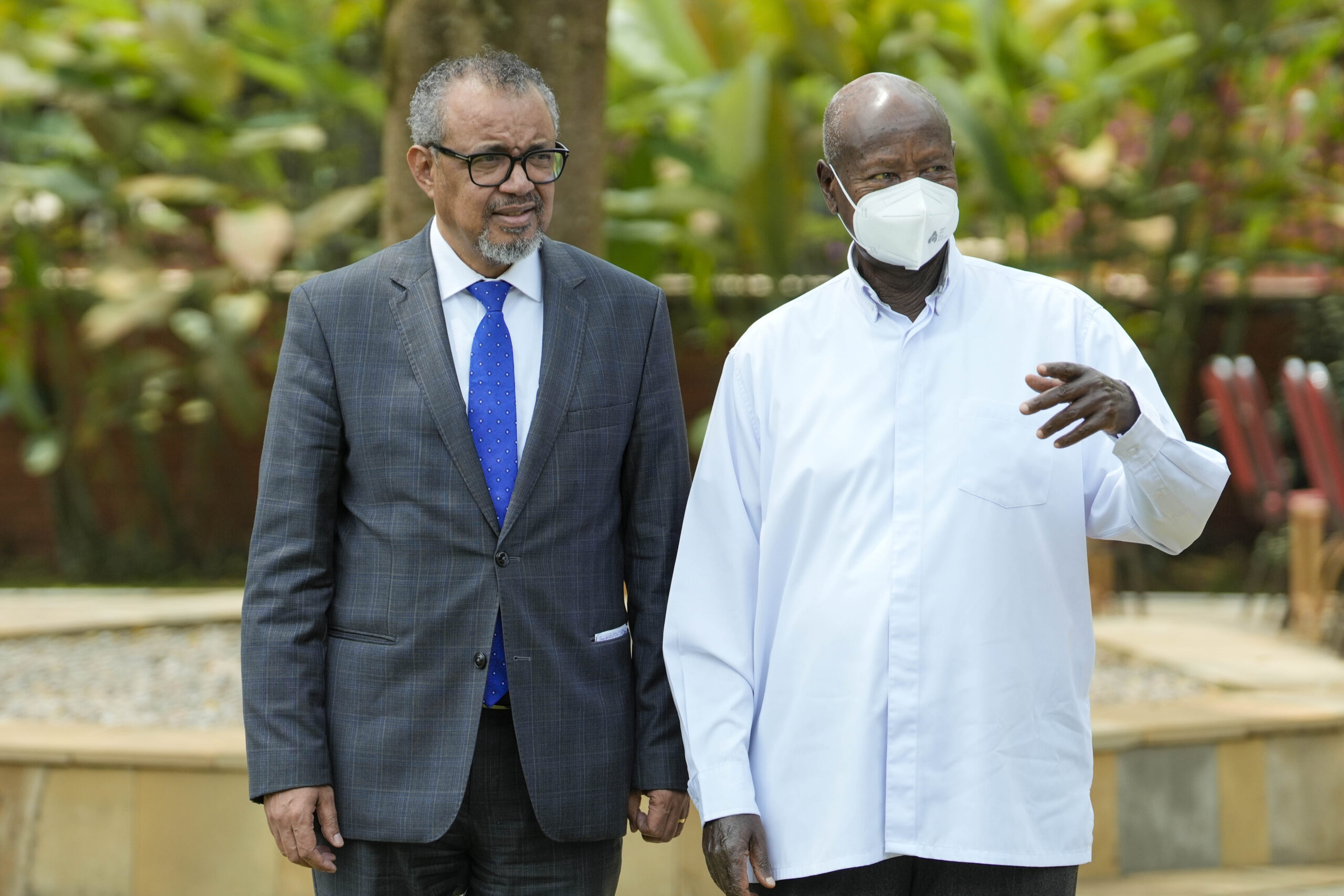 President Museveni meets WHO Director-General - Dr. Tedros Adhanom Ghebreyesu - Nakasero State Lodge - 01 President Museveni meets WHO Director-General - Dr. Tedros Adhanom Ghebreyesu - Nakasero State Lodge - 01