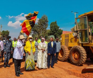 roundbreaking ceremony for the construction of the Bukasa–Ssentema–Kakiri Road.