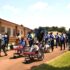 Some of the hospital staff and partners walking alongside some the children treated at the CoRSU Hospital