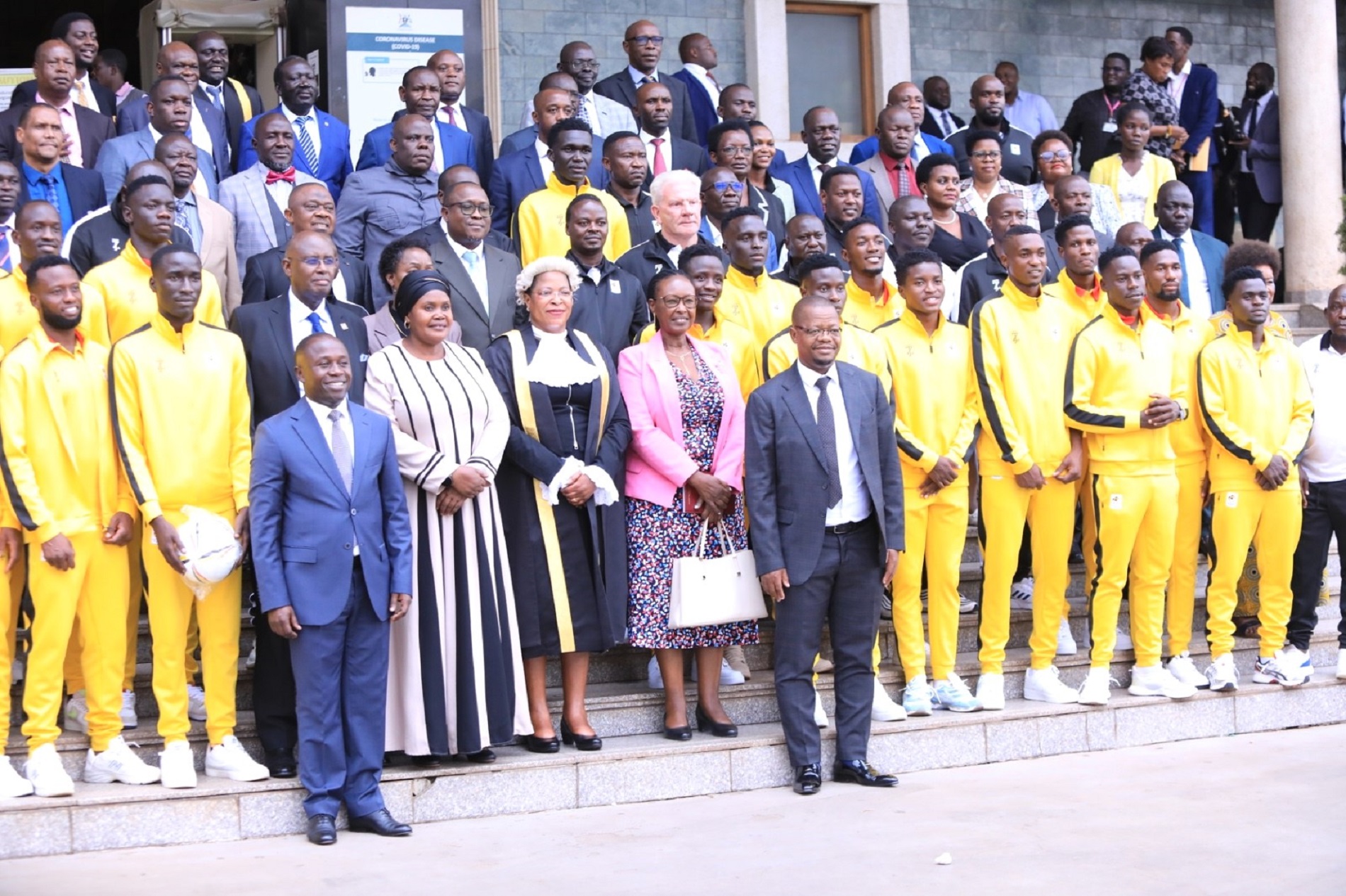 Uganda Cranes in group phot with MPs after CHAN RESIZED Uganda Cranes in group phot with MPs after CHAN RESIZED
