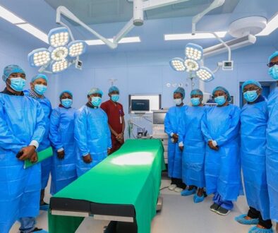 Doctors-and-some-of-the-guests-pose-for-a-photo-together-at-the-new-modular-theatre-launch-3