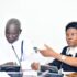 Hon. Rwabushaija (R) and Hon. Ojara Mapenduzi at the joint committees meetiing with Minister Esther Anyakun