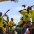 Excited Nebbi residents dance during President Yoweri Museveni campaign rally in Nebbe Saturday October 11th 2025. (PPU Photo).