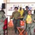 (L-R) Vice President Jesca Alupo, Persis Namuganza and Premier Nabajja and other ministers going through a session of drills during a cabinet retreat at Kyankwanzi on Monday. PPU Photo