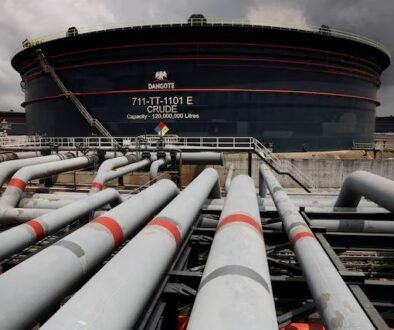 A Dangote crude oil tank