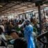 A local leader wearing protective gear raises awareness about the Ebola outbreak in Goma (AFP or licensors)