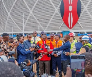 Sports Cabinet Secretary Salim Mvurya addressing the press after inspecting the Talanta Stadium, August 19, 2026. Photo Mvurya